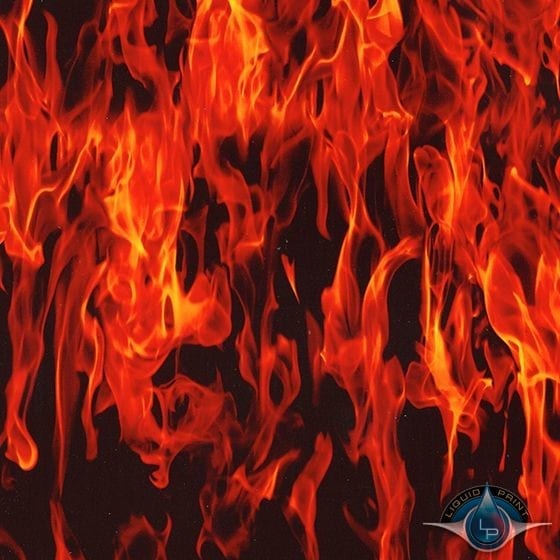 Hydrographic Film Kit Hydro Dipping Water Transfer Printing BLUE FLAMES LL-137 